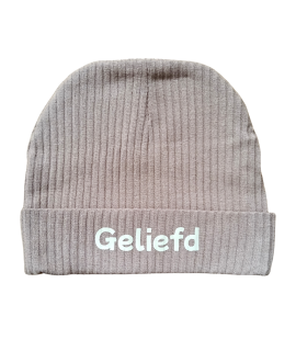 Christelijk babymutsje – Geliefd grijs